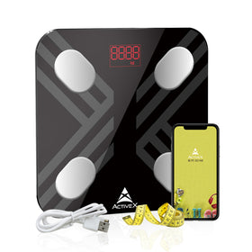 ActiveX Savvy Plus Rechargeable Body Composition Scale With Measuring Tape